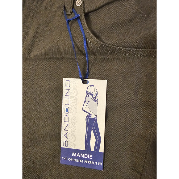 NWT $48 Bandolino MANDIE Womens Size 10 Classic Fit Straight Leg Jeans Dk Green - Picture 2 of 7